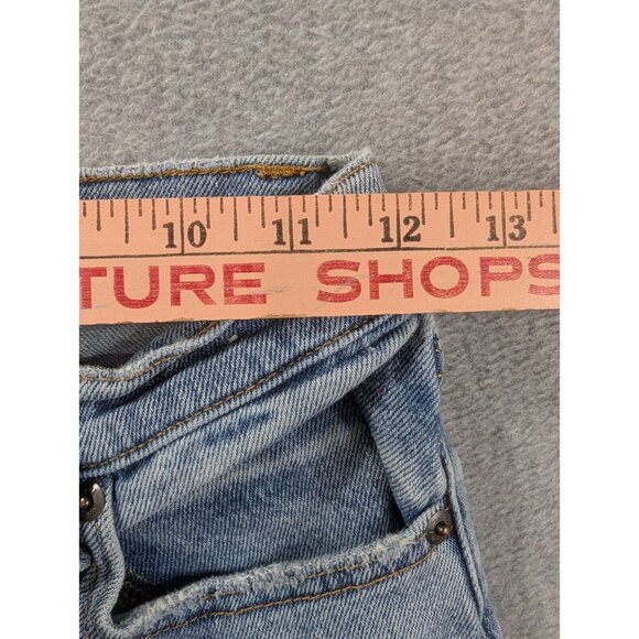 Abercrombie Fitch Jeans Womens Size 00 Blue The Mom High Rise Faded Whiskers Y2K - Picture 4 of 13